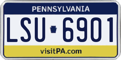 PA license plate LSU6901