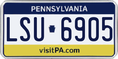 PA license plate LSU6905