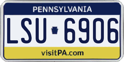 PA license plate LSU6906