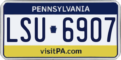 PA license plate LSU6907