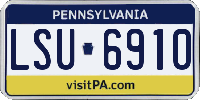 PA license plate LSU6910