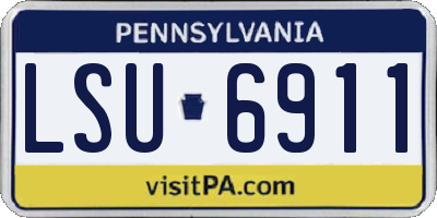PA license plate LSU6911