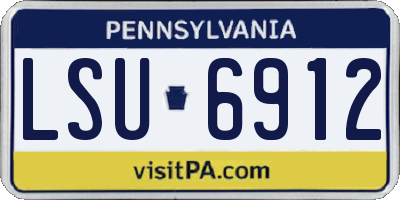 PA license plate LSU6912