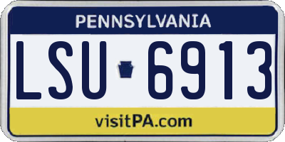 PA license plate LSU6913