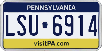 PA license plate LSU6914