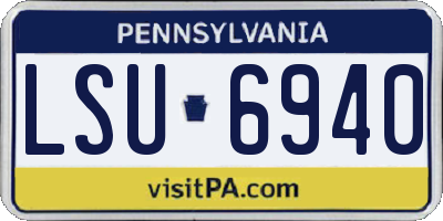 PA license plate LSU6940