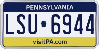 PA license plate LSU6944