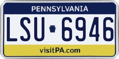 PA license plate LSU6946