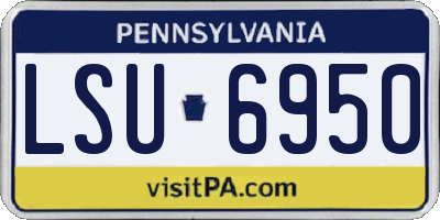 PA license plate LSU6950