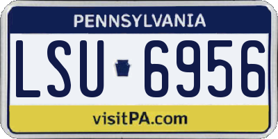 PA license plate LSU6956