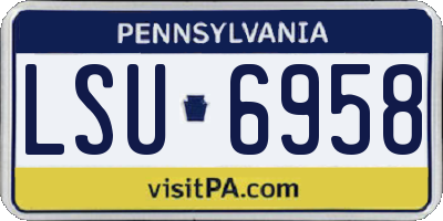 PA license plate LSU6958