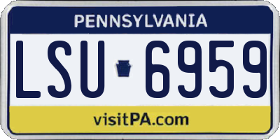 PA license plate LSU6959