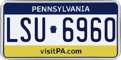 PA license plate LSU6960
