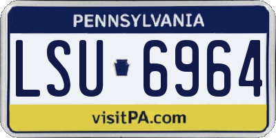 PA license plate LSU6964