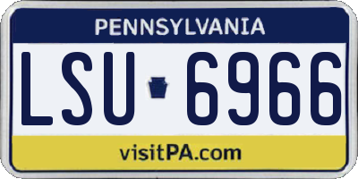 PA license plate LSU6966