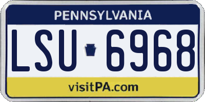 PA license plate LSU6968