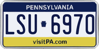 PA license plate LSU6970