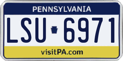 PA license plate LSU6971
