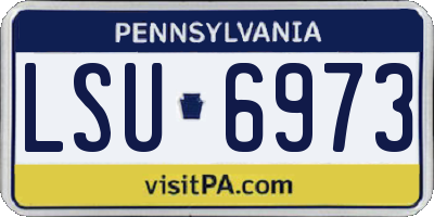 PA license plate LSU6973