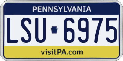 PA license plate LSU6975