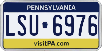 PA license plate LSU6976