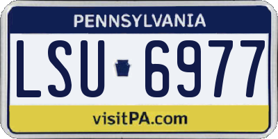 PA license plate LSU6977