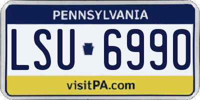 PA license plate LSU6990