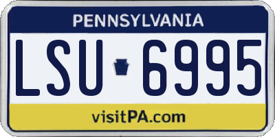 PA license plate LSU6995
