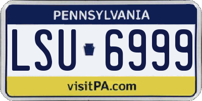 PA license plate LSU6999