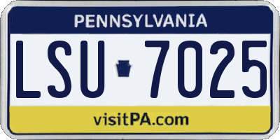 PA license plate LSU7025