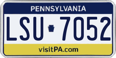 PA license plate LSU7052