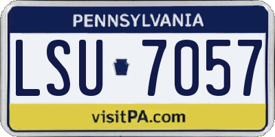 PA license plate LSU7057