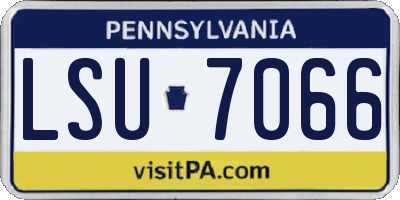 PA license plate LSU7066