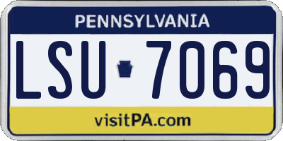 PA license plate LSU7069