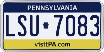 PA license plate LSU7083