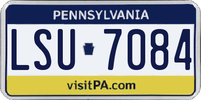 PA license plate LSU7084