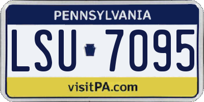 PA license plate LSU7095