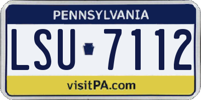 PA license plate LSU7112
