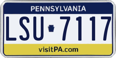 PA license plate LSU7117