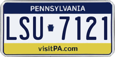 PA license plate LSU7121