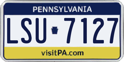 PA license plate LSU7127