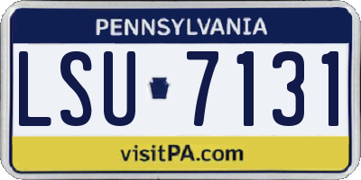 PA license plate LSU7131