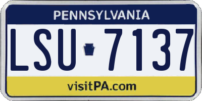 PA license plate LSU7137