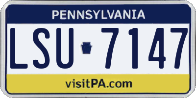 PA license plate LSU7147