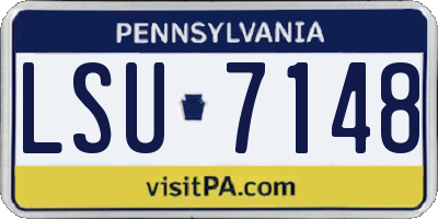 PA license plate LSU7148