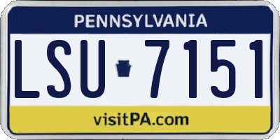 PA license plate LSU7151