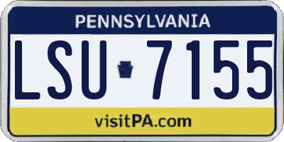 PA license plate LSU7155