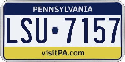PA license plate LSU7157