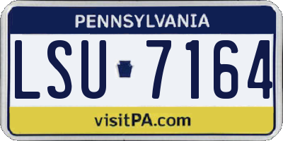 PA license plate LSU7164