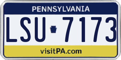 PA license plate LSU7173
